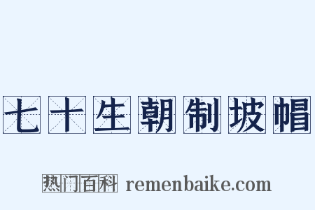 七十生朝制坡帽是什么意思的图片